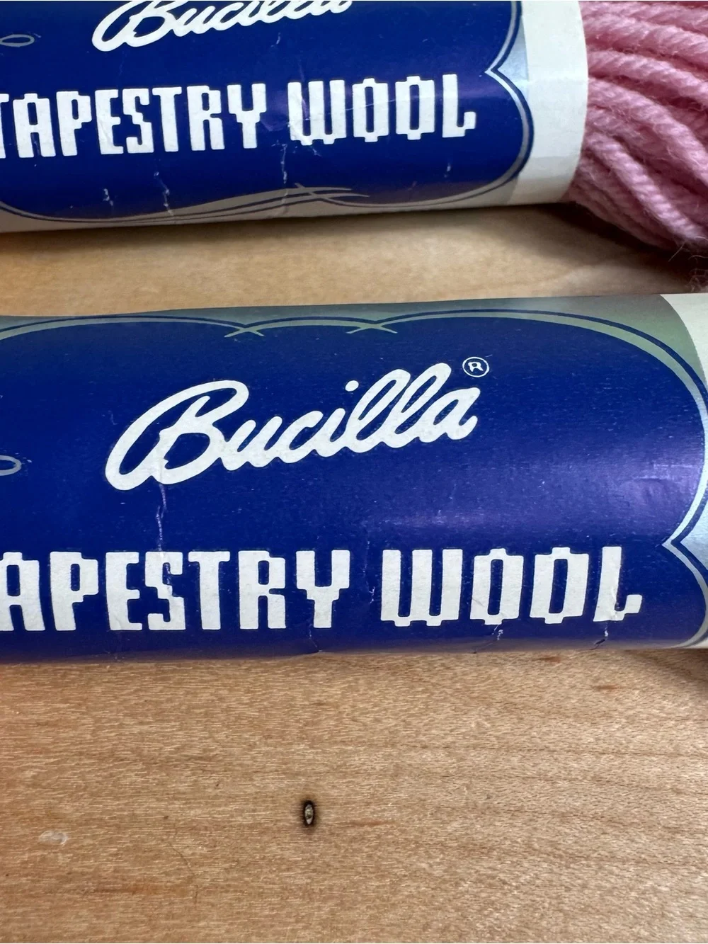 Bucilla Tapestry Wool skeins pink 074 3pc